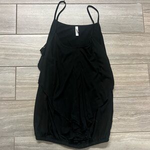 Black tank with flowy front